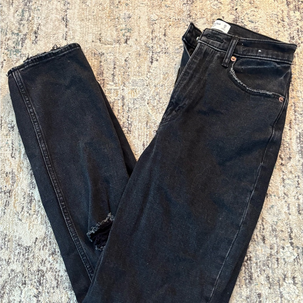Abercrombie & Fitch Ankle Straight Ultra High Rise Denim Jeans (0L)